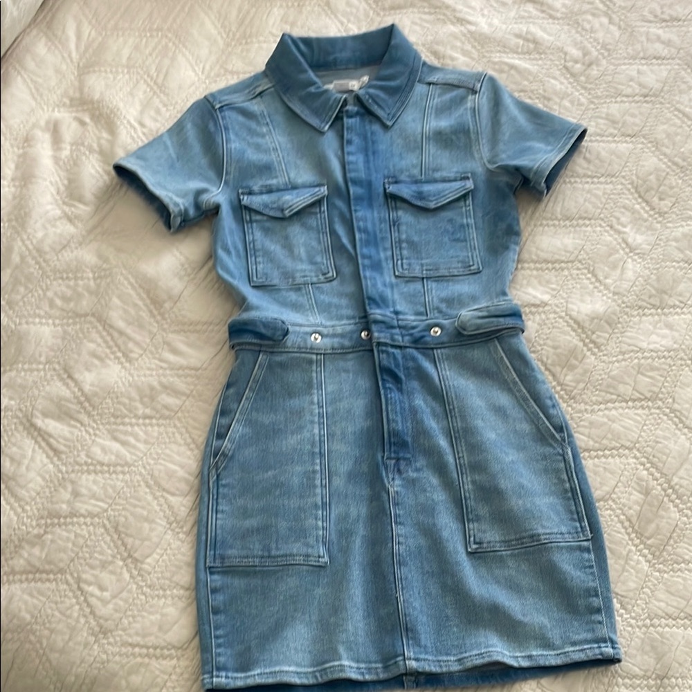 Good American Blue Denim Dress